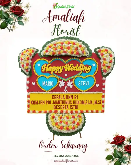 Papan Bunga Pernikahan Trisnomulyo
